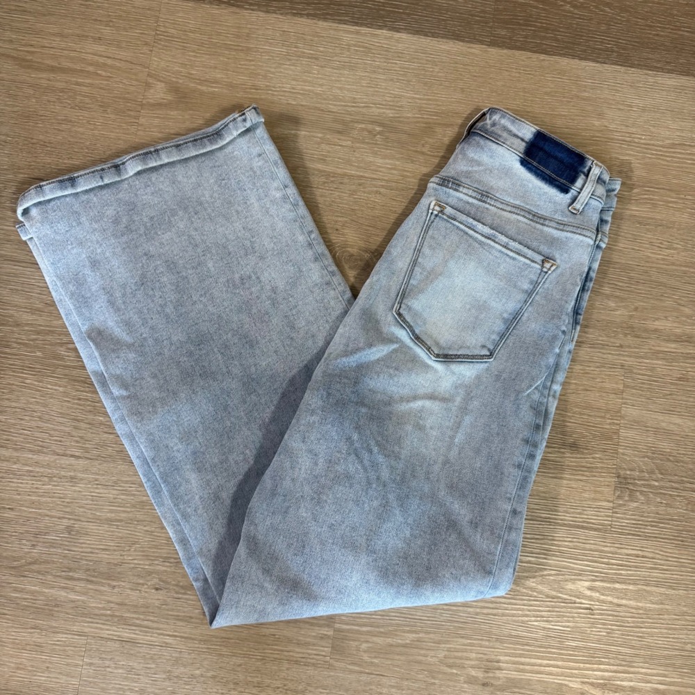 Risen Jeans Wide Leg Women Size 9 Light Wash High Rise RDP5120 Denim Pants